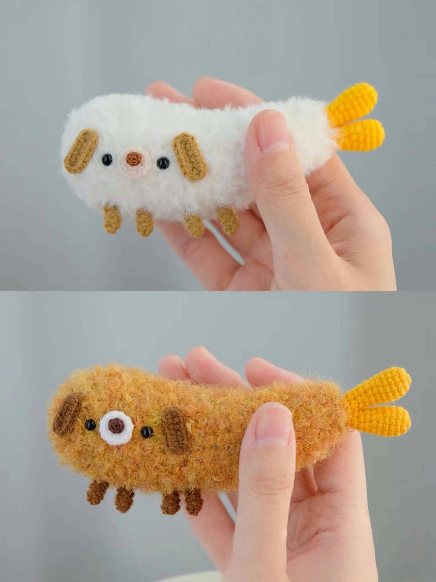 PDF Tempura puppy Crochet Pattern, no sew crochet pattern / amigurumi, Easy Cute dog Pattern
