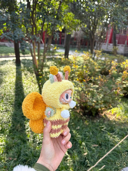 Labubu Bee Crochet Outfit Pattern – Amigurumi Doll Costume PDF – Cute Animal Dress-Up Clothes for Plush Toy – Fits Labubu Gen 1/2/3