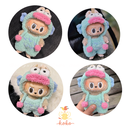 PDF+Video 8 in 1  Labubu Crochet Clothes Pattern