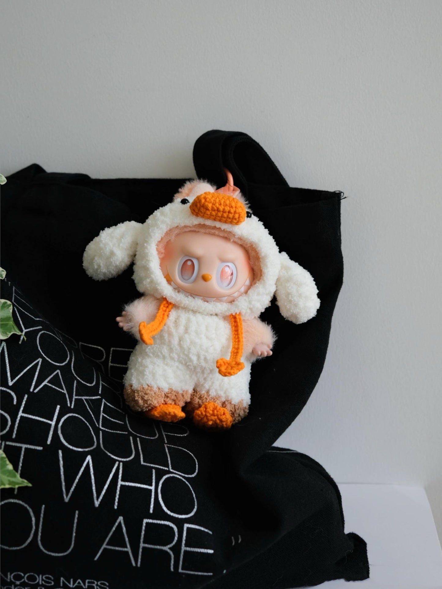 Labubu Duck Crochet Outfit Pattern – Amigurumi Doll Costume PDF – Cute Animal Dress-Up Clothes for Plush Toy, Fits Labubu Gen 1/2/3