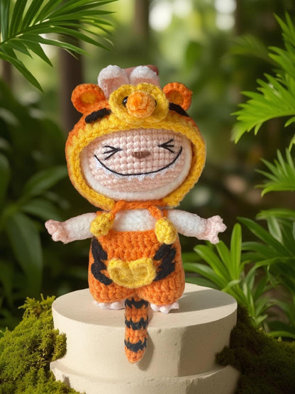 5 in 1 Labubu Doll and Outfits Crochet Pattern PDF · Cute Amigurumi Doll Pattern Bundle · Animal Soft Toy PDF for Labubu Fans and Collectors