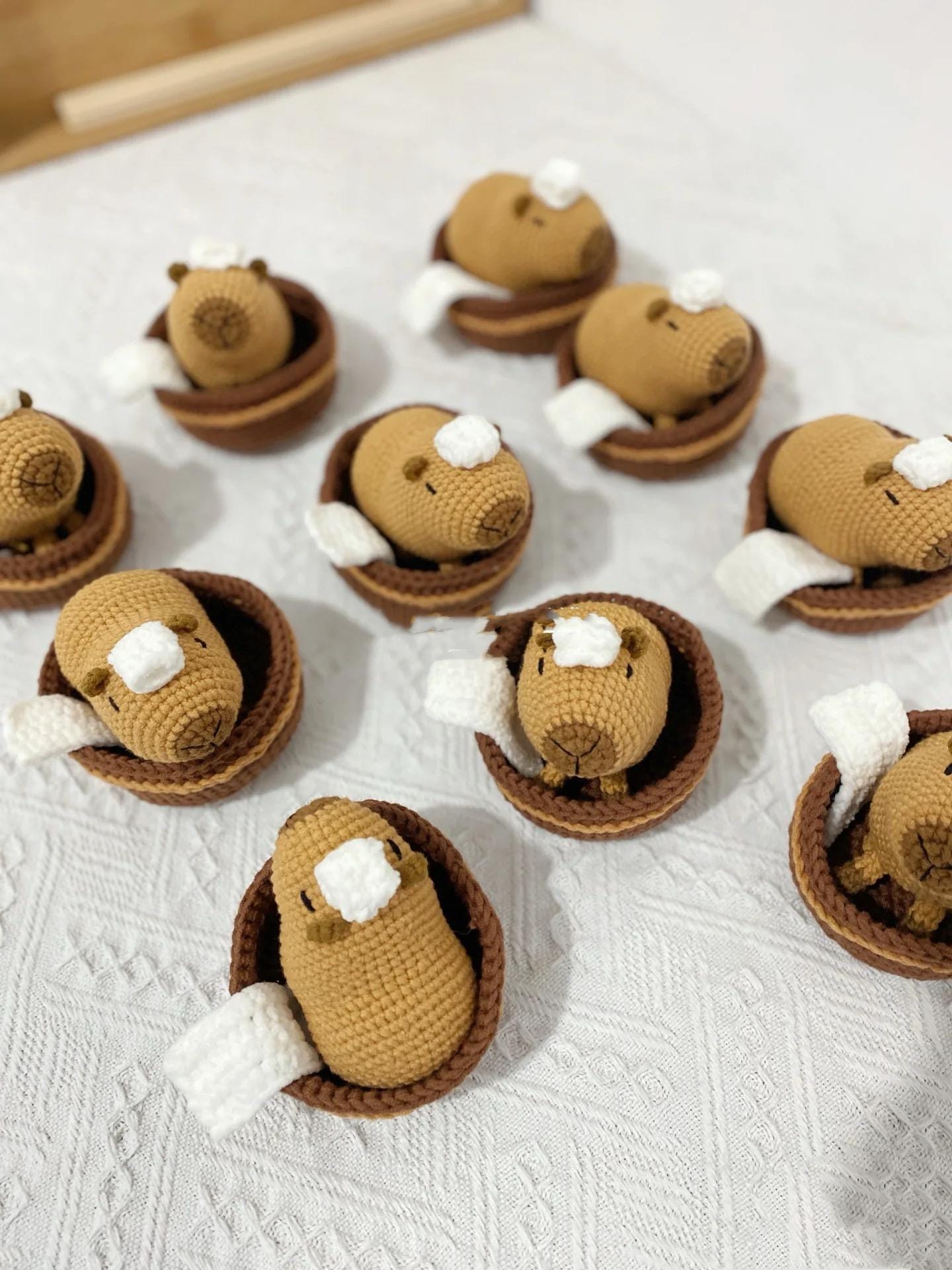 Bathing Capybara taking a bath crochet pattern, special handmade gifts