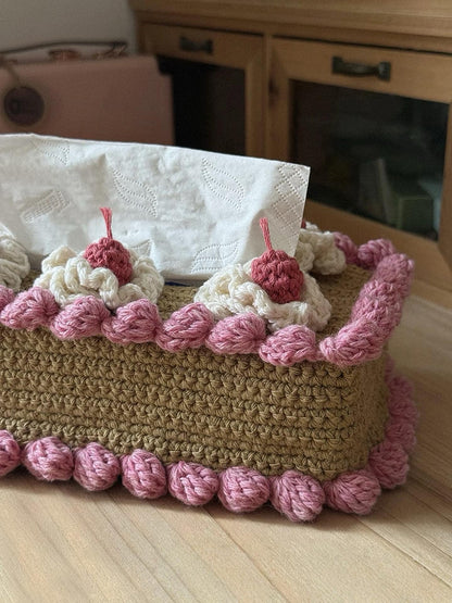 Crochet Pattern Amigurumi Strawberry Cake Tissue Box Cover