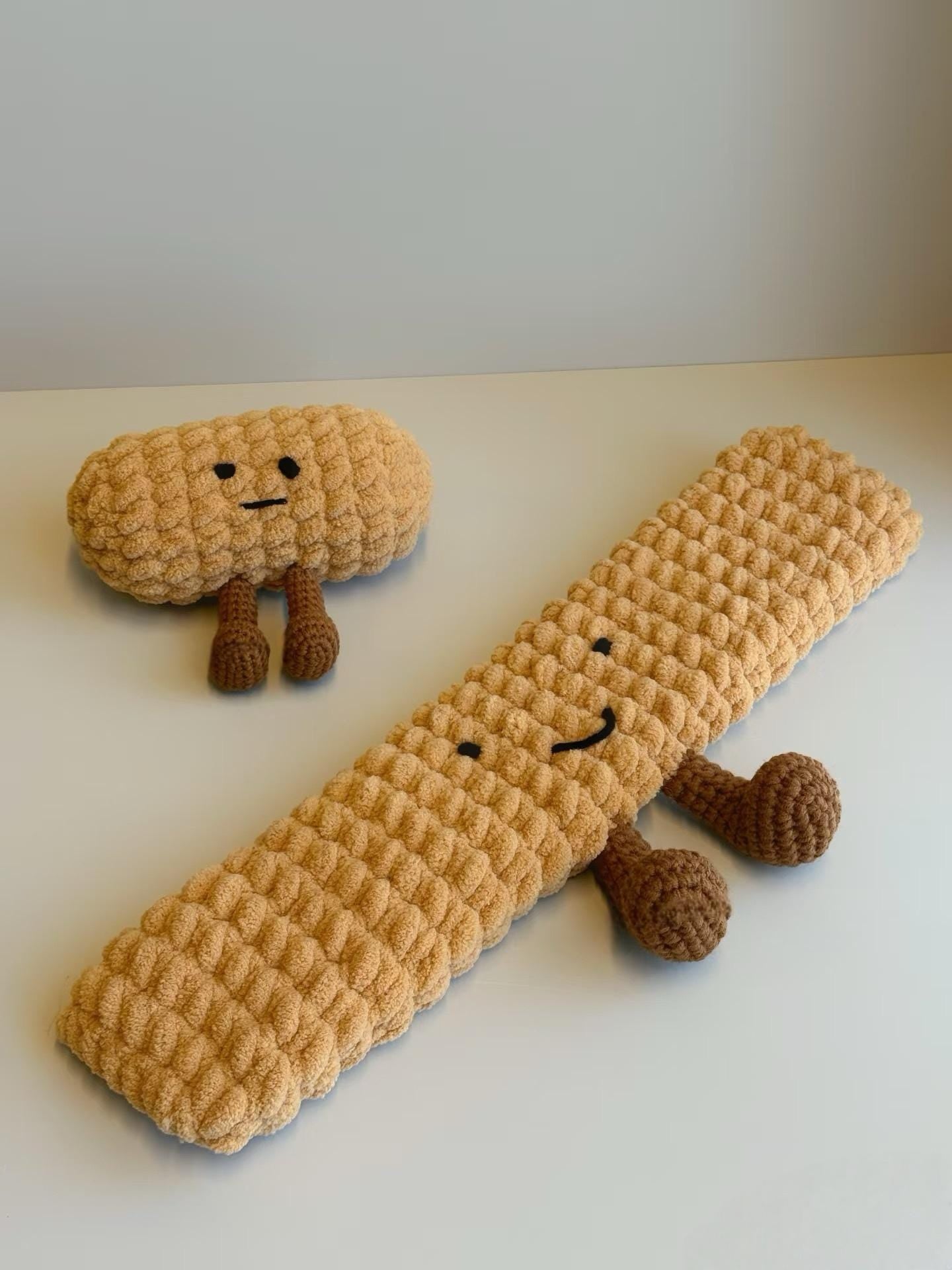 2 in 1 Crochet Pattern Amigurumi Baguette Keyboard Wrist Rest and Phone Stand, Beginner Friendly Cute Gift, PDF Tutorial
