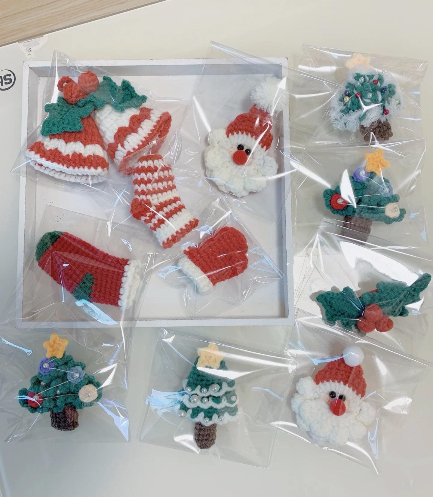 10 in 1 crochet pattern, Christmas tree + Stockings + Santa Claus + Christmas Bells + Christmas Leaves, and more,