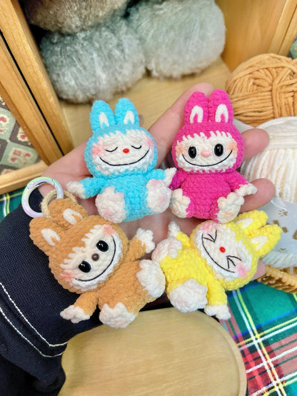 Cute Bunny Crochet Pattern – Sitting Labubu Inspired Amigurumi Plushie, Weird Creepy Sweet Rabbit Toy, Lafufu Style DIY PDF