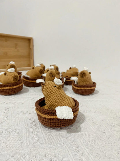 Bathing Capybara taking a bath crochet pattern, special handmade gifts