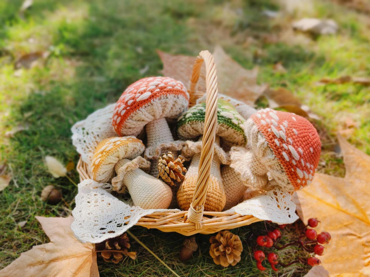 Crochet Pattern, mushrooms Instant  Download PDF