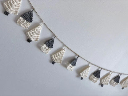 Christmas house and Christmas Tree Ornament Crochet Pattern, Home decor holiday gift, Winter crochet PDF patterns