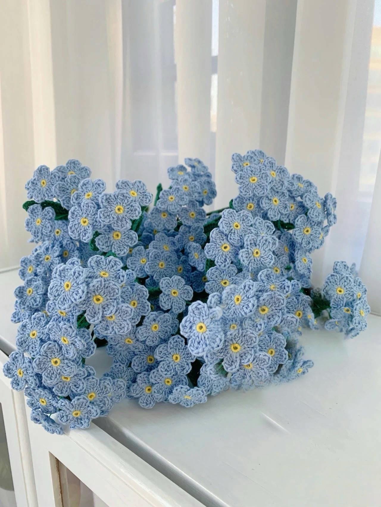 PDF Scorpion Grasses Flower Crochet Pattern