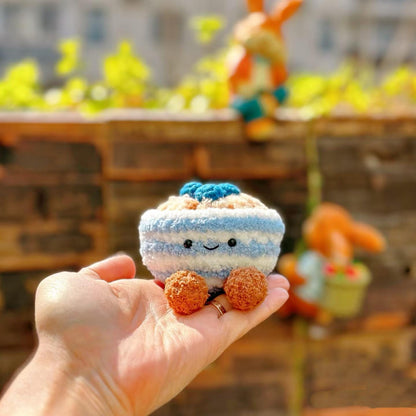 PDF Blueberry Oatmeal Bowl Amigurumi Crochet Pattern, handmade for  gifts, Crochet pendant