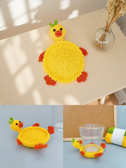 PDF+ Video 9-in-1 Animal Coaster Crochet  Pattern Set, Amigurumi Mug Rug, Funny Animal Crochet Coaster Pattern Bundle