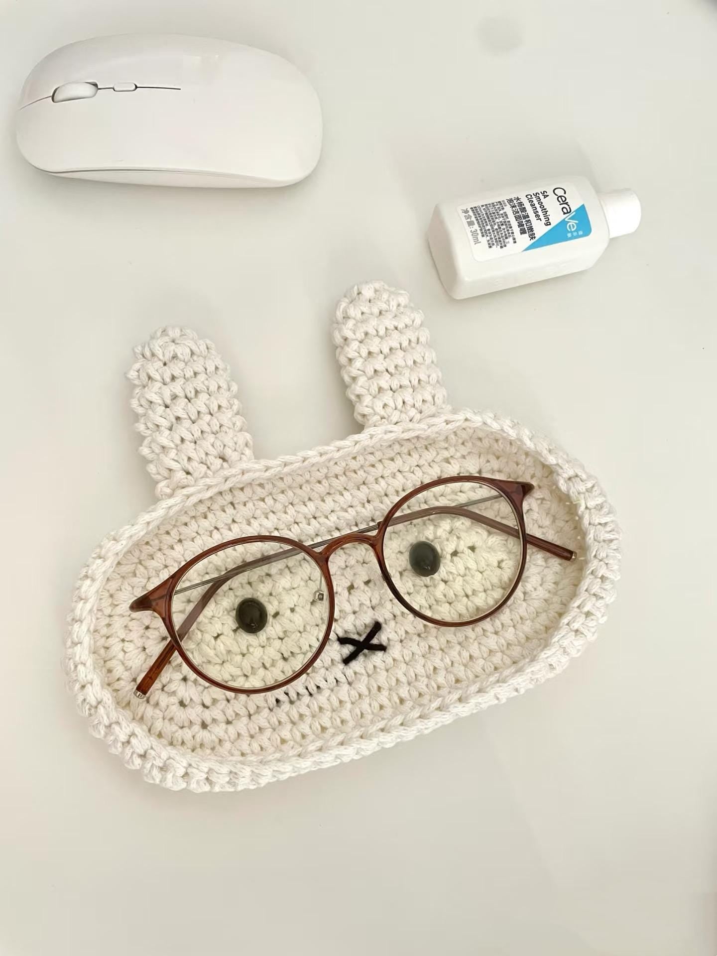 Crochet Pattern Amigurumi Glasses Case, Beginner Friendly 2 in 1 Bunny and Puppy Storage Box PDF, Cute DIY Gift for Her