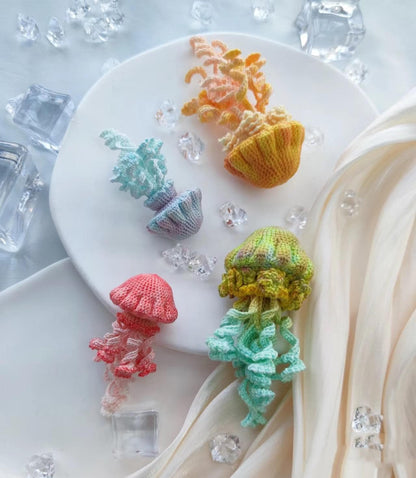 PDF+Video Jellyfish micro crochet Pattern, handmade for Christmas gifts