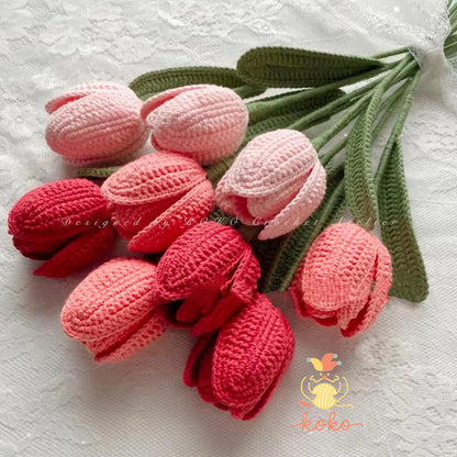 PDF Tulip Flower Crochet Pattern