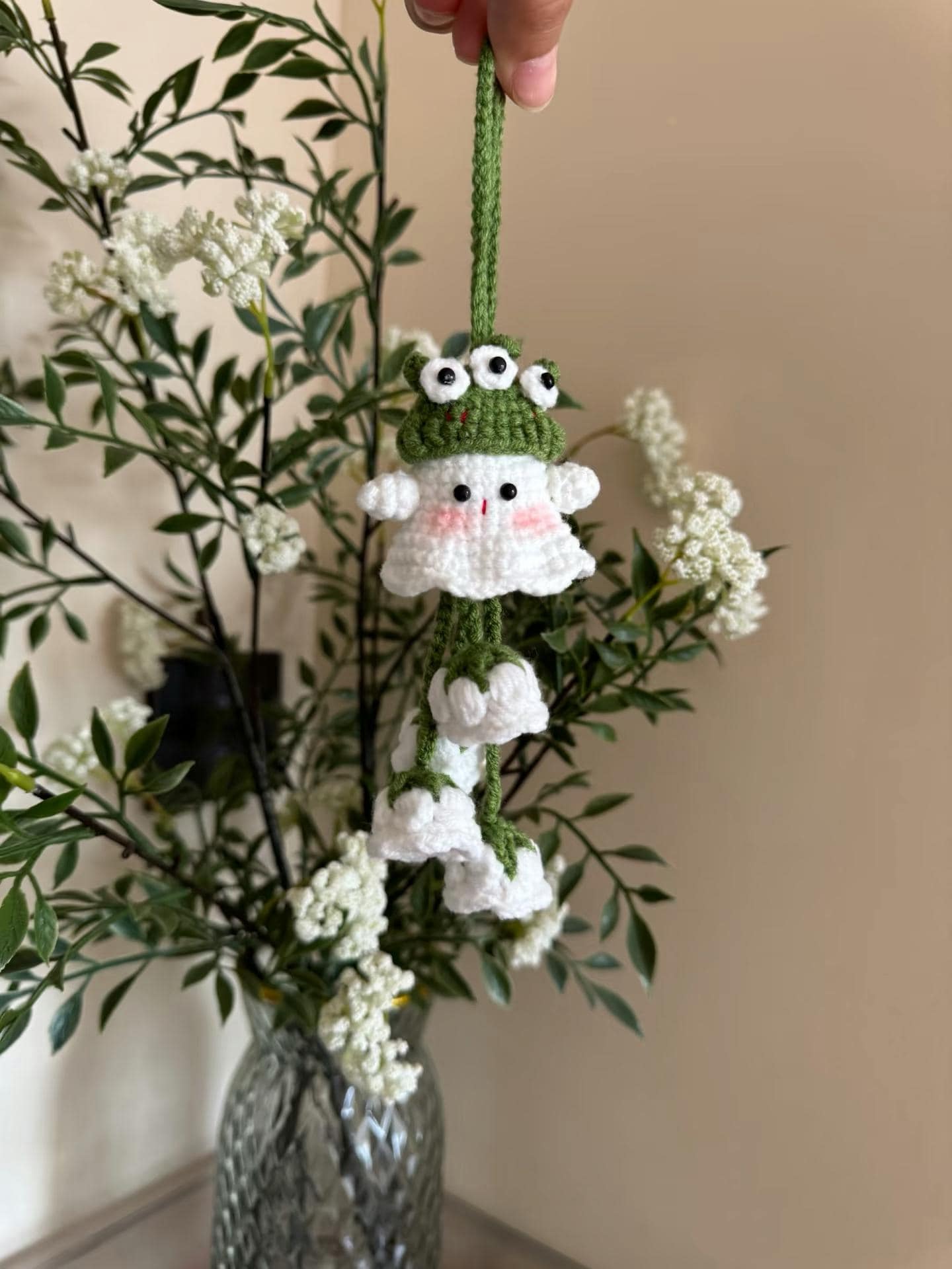 7-in-1 Halloween Ghost Car Charm Crochet Pattern – Cute Spooky car Hanging pendant, Amigurumi PDF Gift for Halloween Decor，Car ghost hanger
