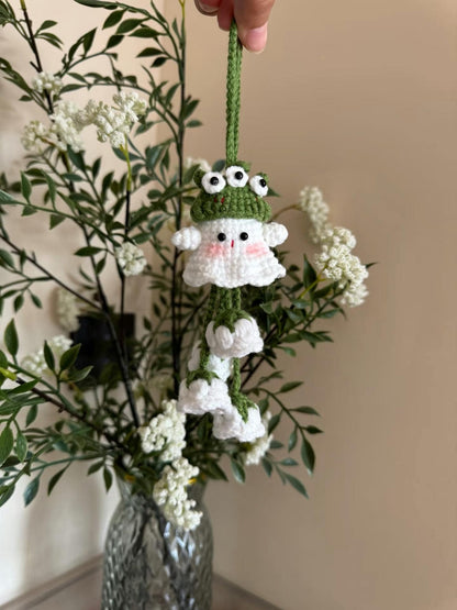 7-in-1 Halloween Ghost Car Charm Crochet Pattern – Cute Spooky car Hanging pendant, Amigurumi PDF Gift for Halloween Decor，Car ghost hanger