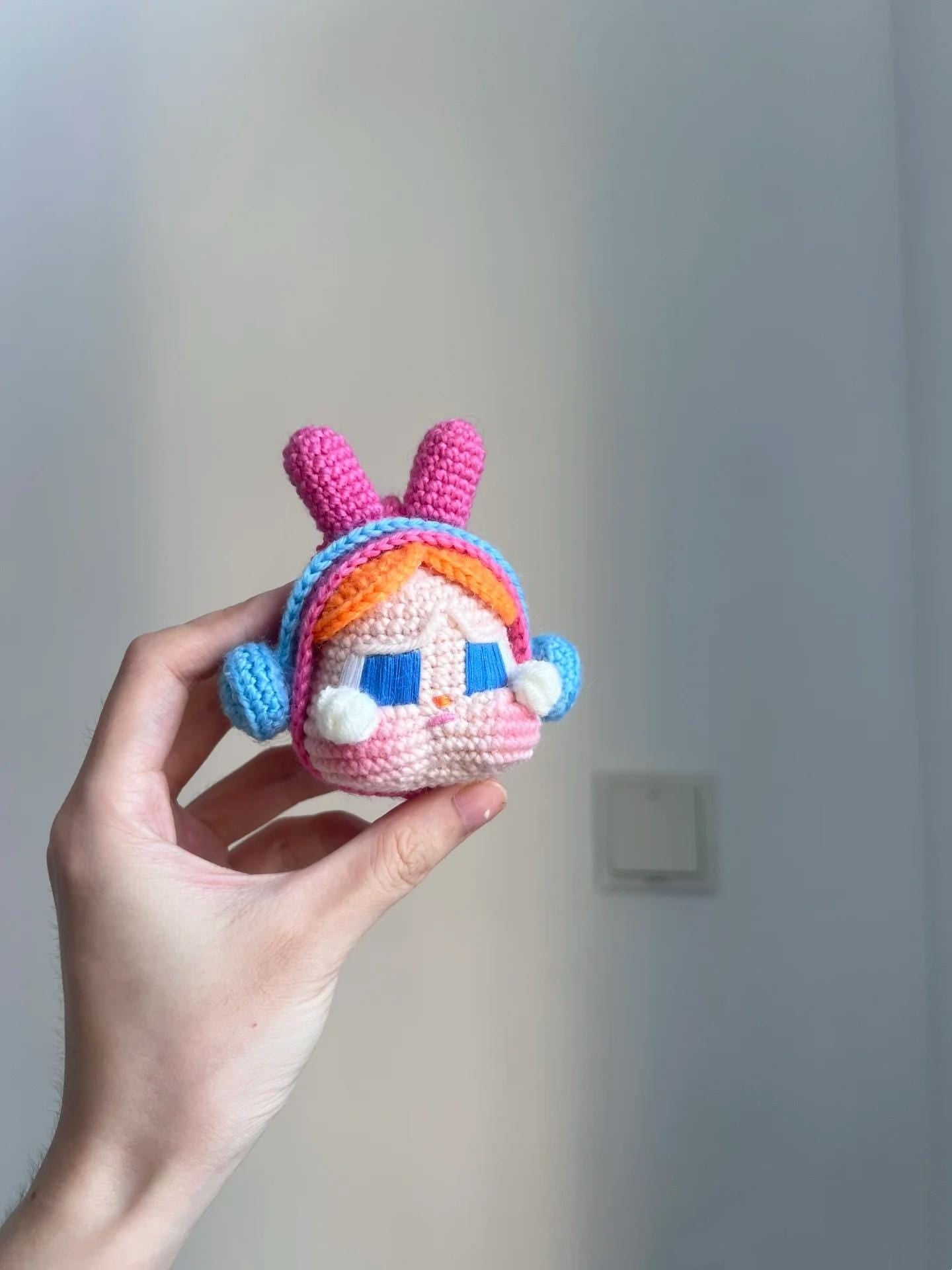 Crochet Pattern Amigurumi Crybaby Bunny Doll with Headphones, Cute Plush Toy PDF, DIY Crochet Tutorial,  Kawaii Handmade Gift Idea