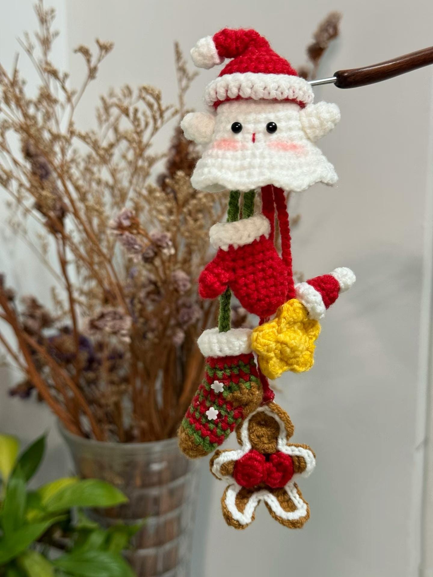 7-in-1 Halloween Ghost Car Charm Crochet Pattern – Cute Spooky car Hanging pendant, Amigurumi PDF Gift for Halloween Decor，Car ghost hanger