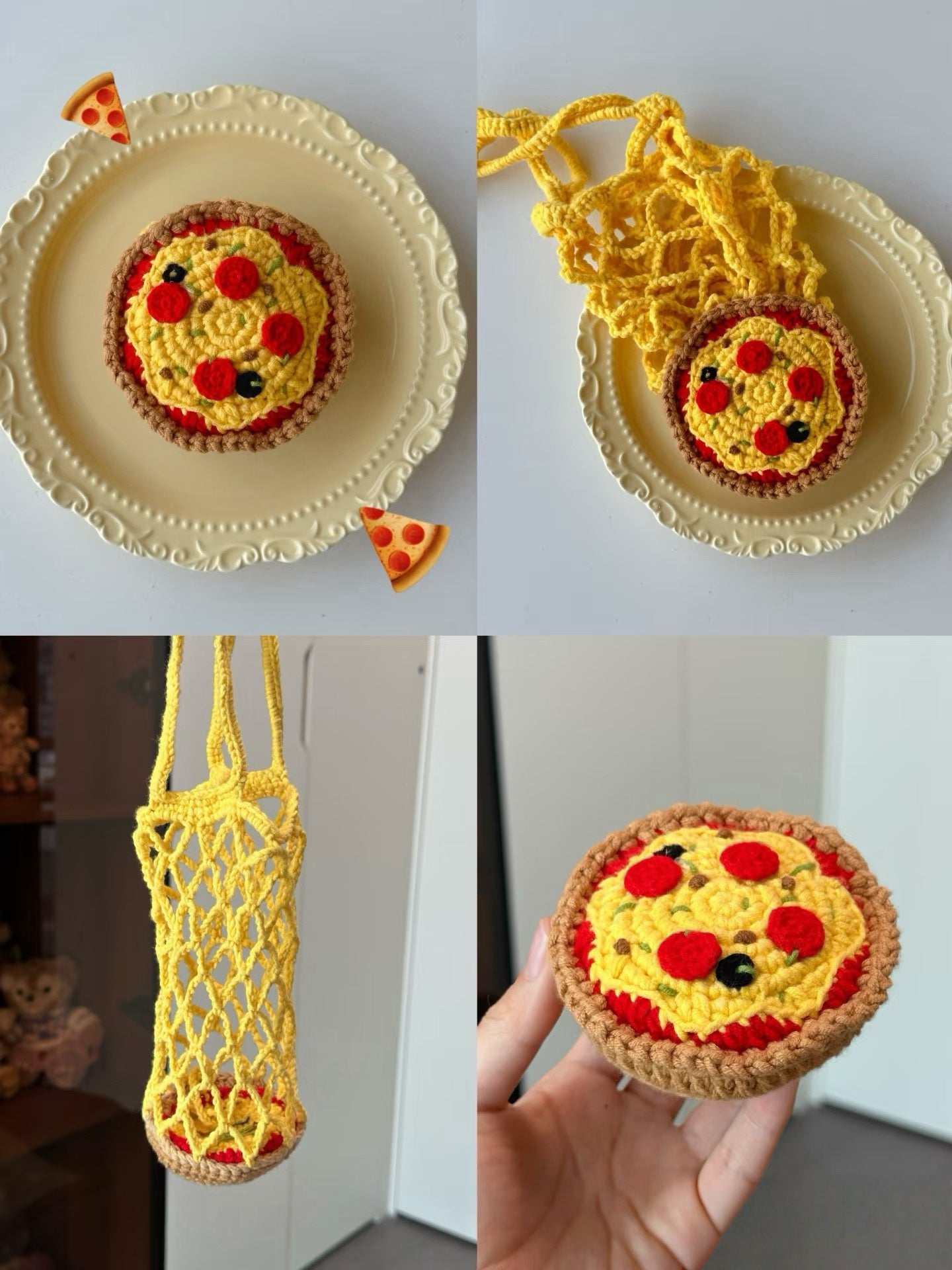 13-in-1 Crochet Water Bottle Holder Pattern Bundle, Cup Sleeve and Bag Charm Set, PDF + Video Tutorial, Kawaii Bottle Accessories
