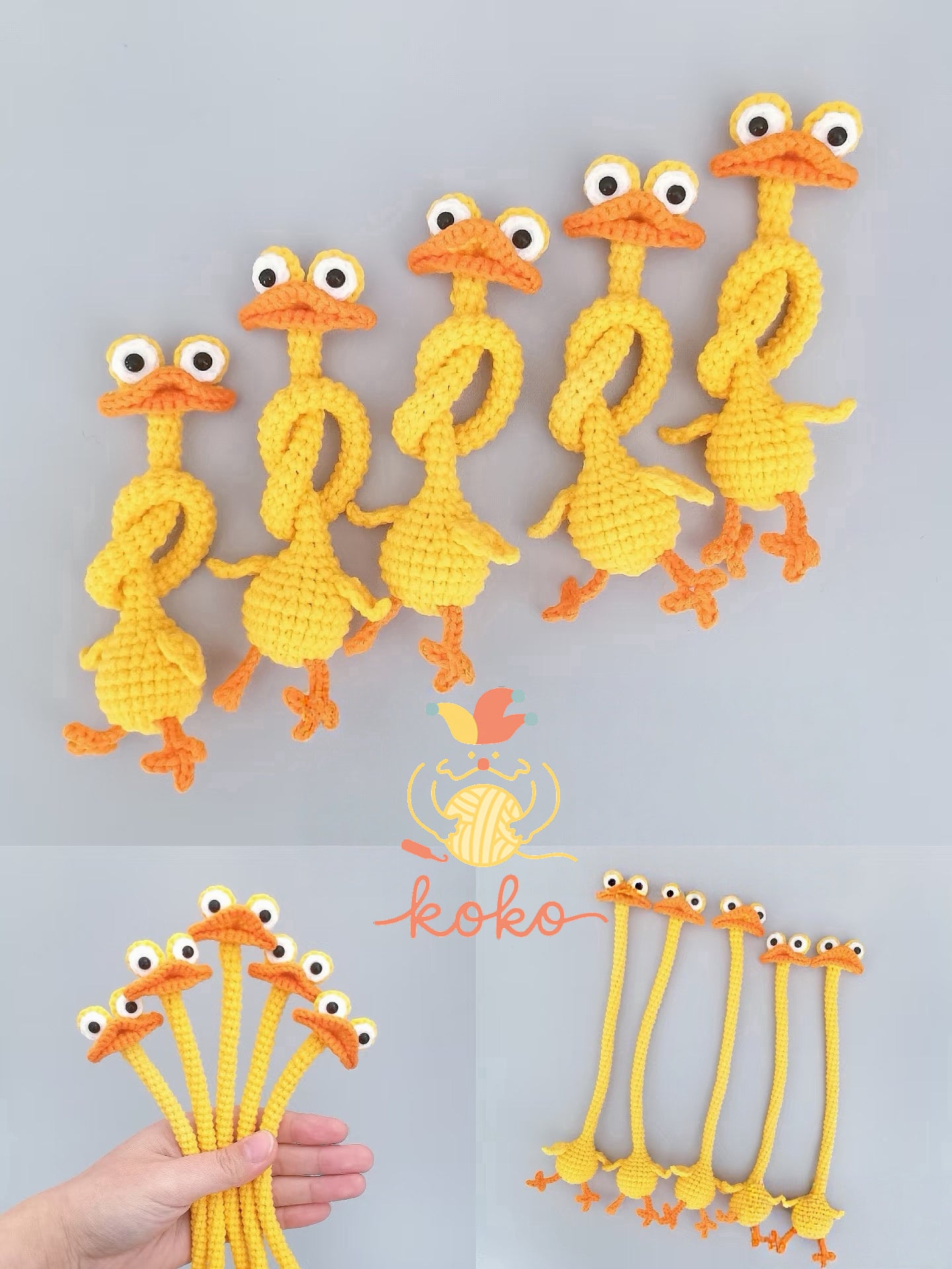 10 in 1 Long Neck Animal Charm Crochet Pattern | Amigurumi Keychain(PDF + VIDEO TUTORIAL)