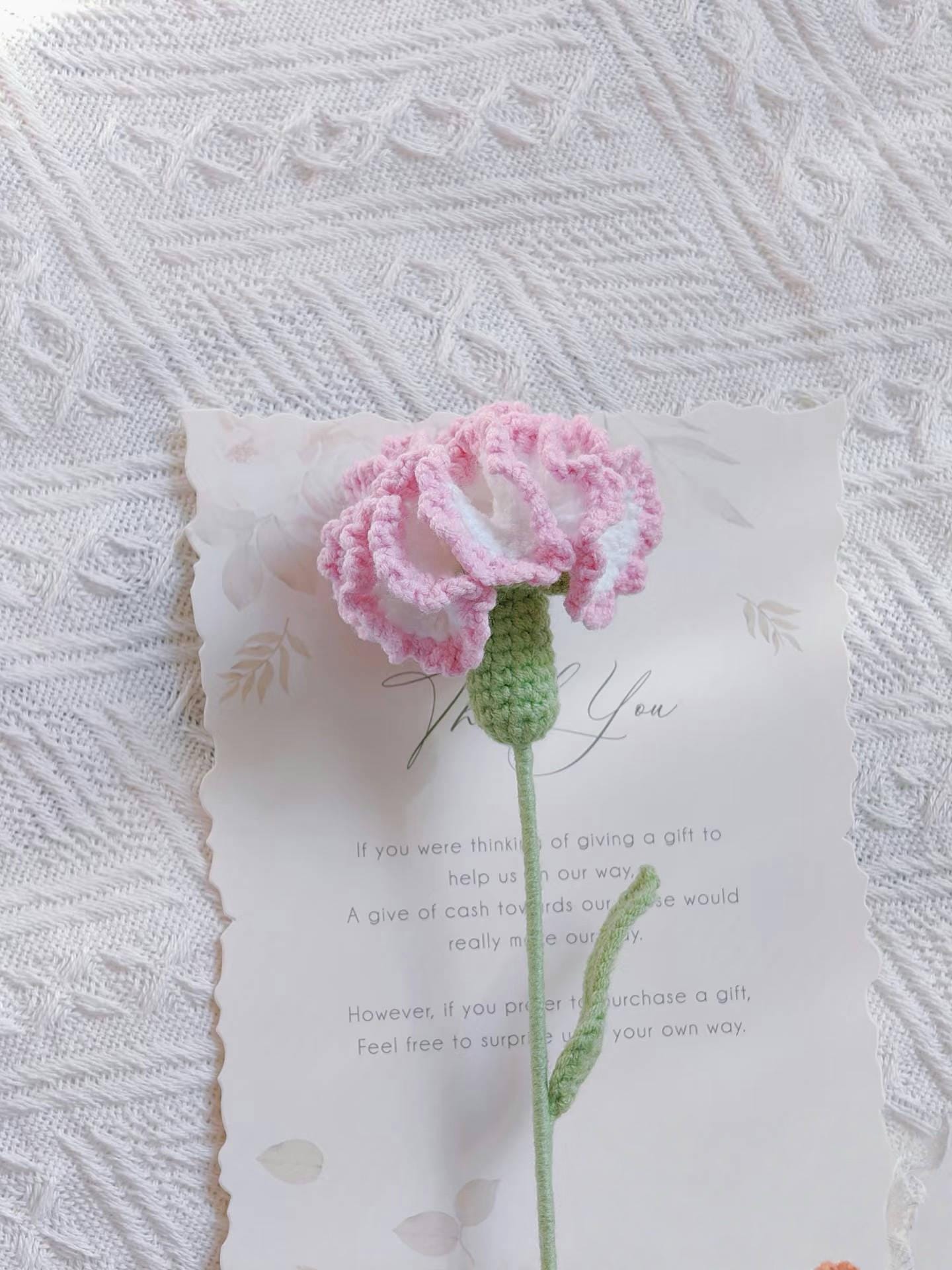 PDF Carnation Flower Crochet Pattern