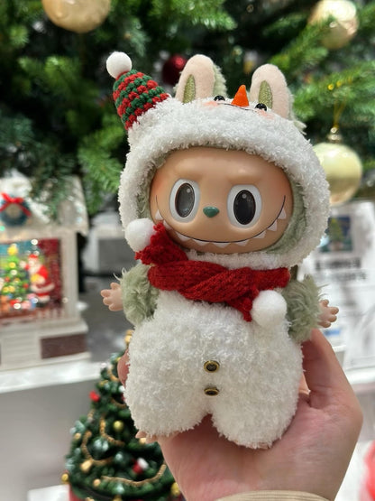 2in1 Labubu Christmas Outfit Crochet Pattern Collection – Snowman,  Christmas Tree Suit – Holiday  Gift , Fits Labubu Gen 1/2/3