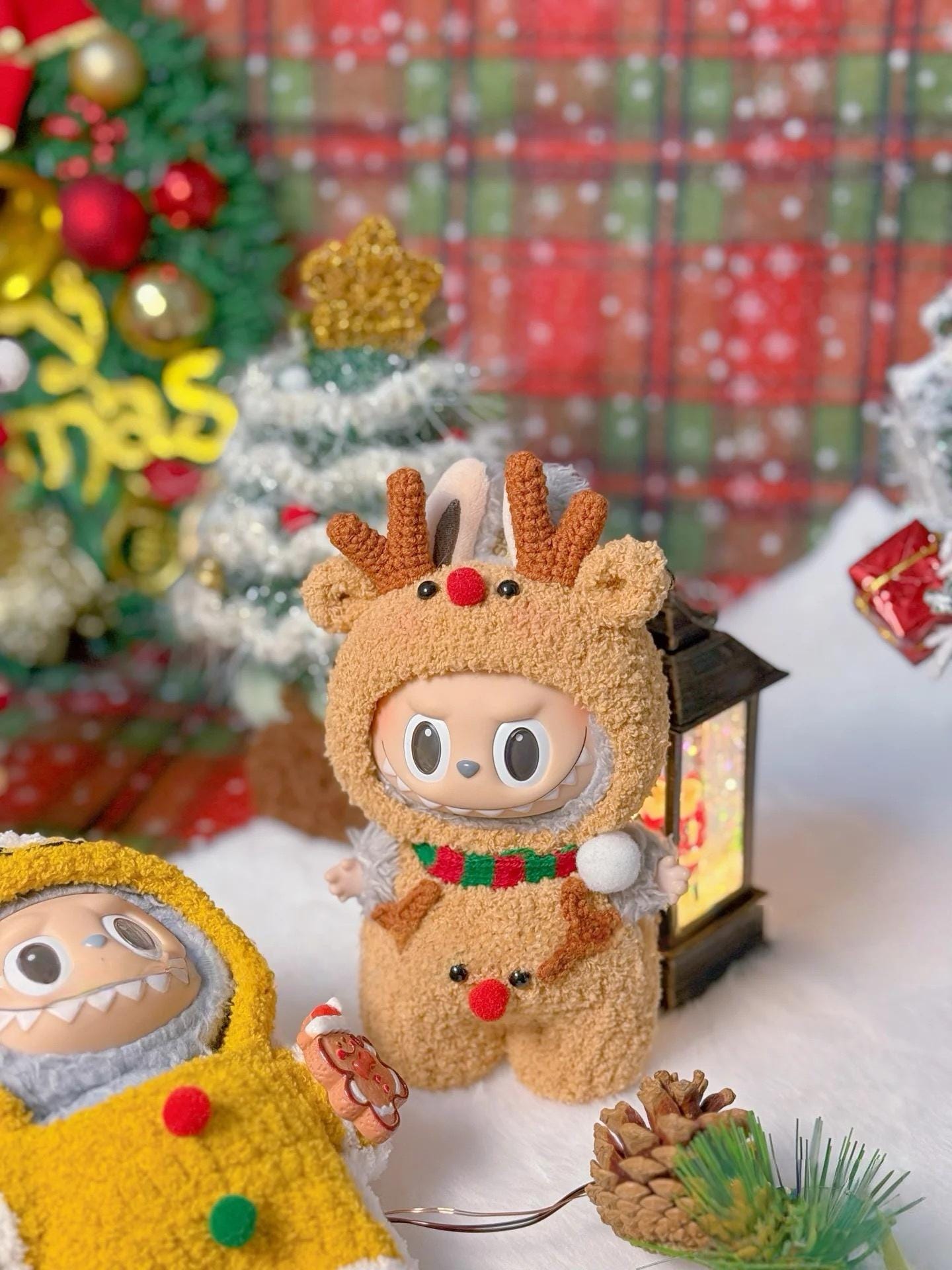 4in1 Labubu Christmas Outfit Crochet Pattern Collection – Snowman, Reindeer, Tree & Gingerbread Suit – Holiday  Gift , Fits Labubu Gen 1/2/3