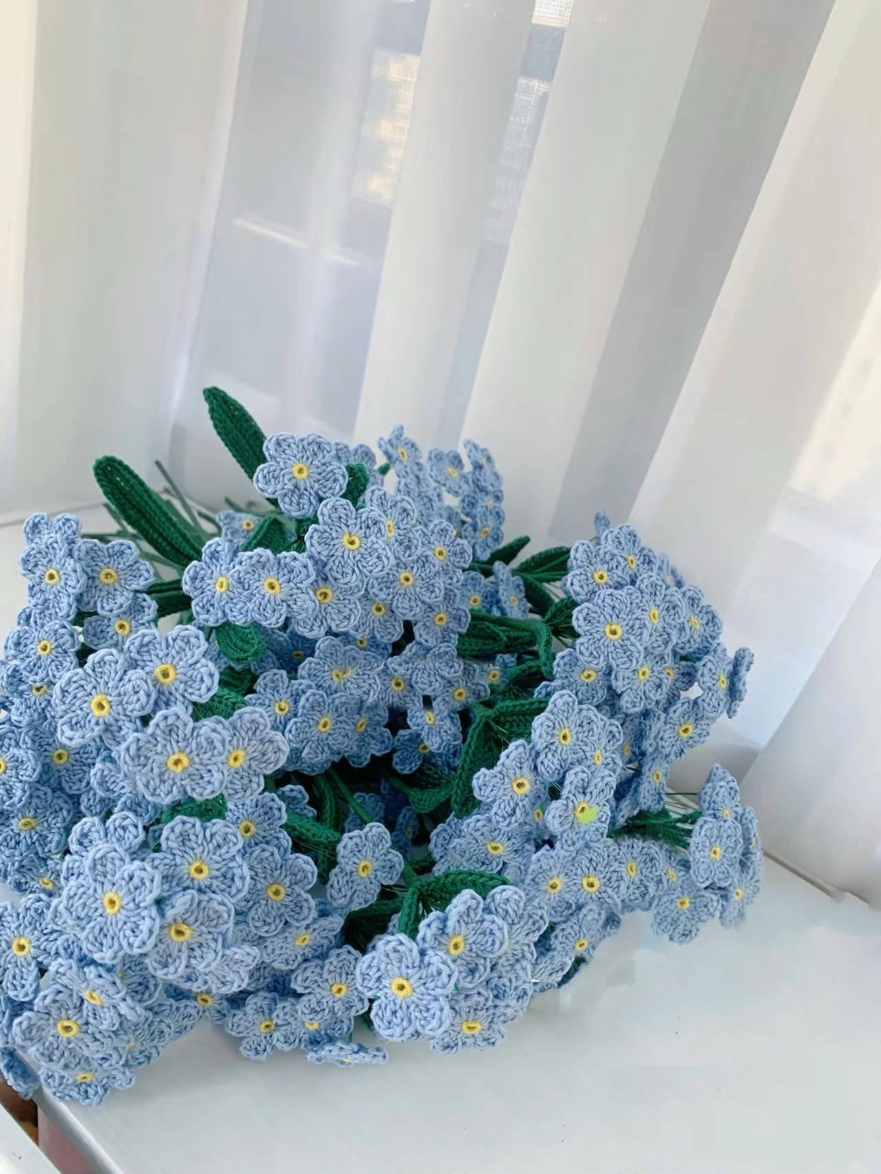 PDF Scorpion Grasses Flower Crochet Pattern