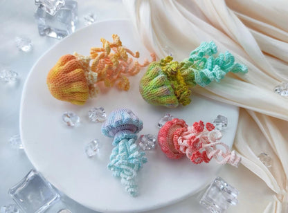 PDF+Video Jellyfish micro crochet Pattern, handmade for Christmas gifts