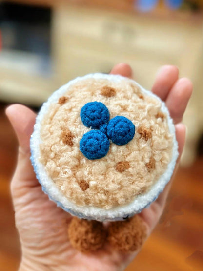 PDF Blueberry Oatmeal Bowl Amigurumi Crochet Pattern, handmade for  gifts, Crochet pendant