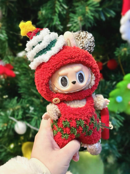 2in1 Labubu Christmas Outfit Crochet Pattern Collection – Snowman,  Christmas Tree Suit – Holiday  Gift , Fits Labubu Gen 1/2/3