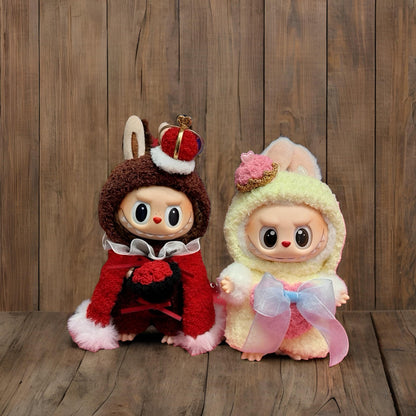Labubu King & Queen Crochet Pattern Collection - Royal Doll Costume Set PDF, Plush Outfit DIY, Handmade Doll Wear, Fits Labubu Gen 1/2/3