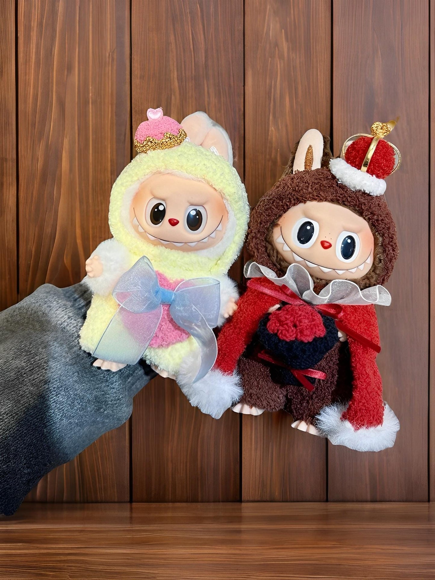 Labubu King & Queen Crochet Pattern Collection - Royal Doll Costume Set PDF, Plush Outfit DIY, Handmade Doll Wear, Fits Labubu Gen 1/2/3