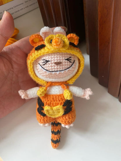 5 in 1 Labubu Doll and Outfits Crochet Pattern PDF · Cute Amigurumi Doll Pattern Bundle · Animal Soft Toy PDF for Labubu Fans and Collectors