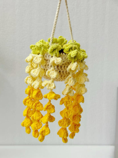Wisteria Hanging Plant Crochet Pattern – Hanging Flower Basket PDF