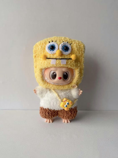 2 in 1 Labubu Sea Character Crochet Outfit Patterns – Amigurumi Doll Costume PDF – Cute Animal Dress-Up Clothes, Fits Labubu Gen 1/2/3