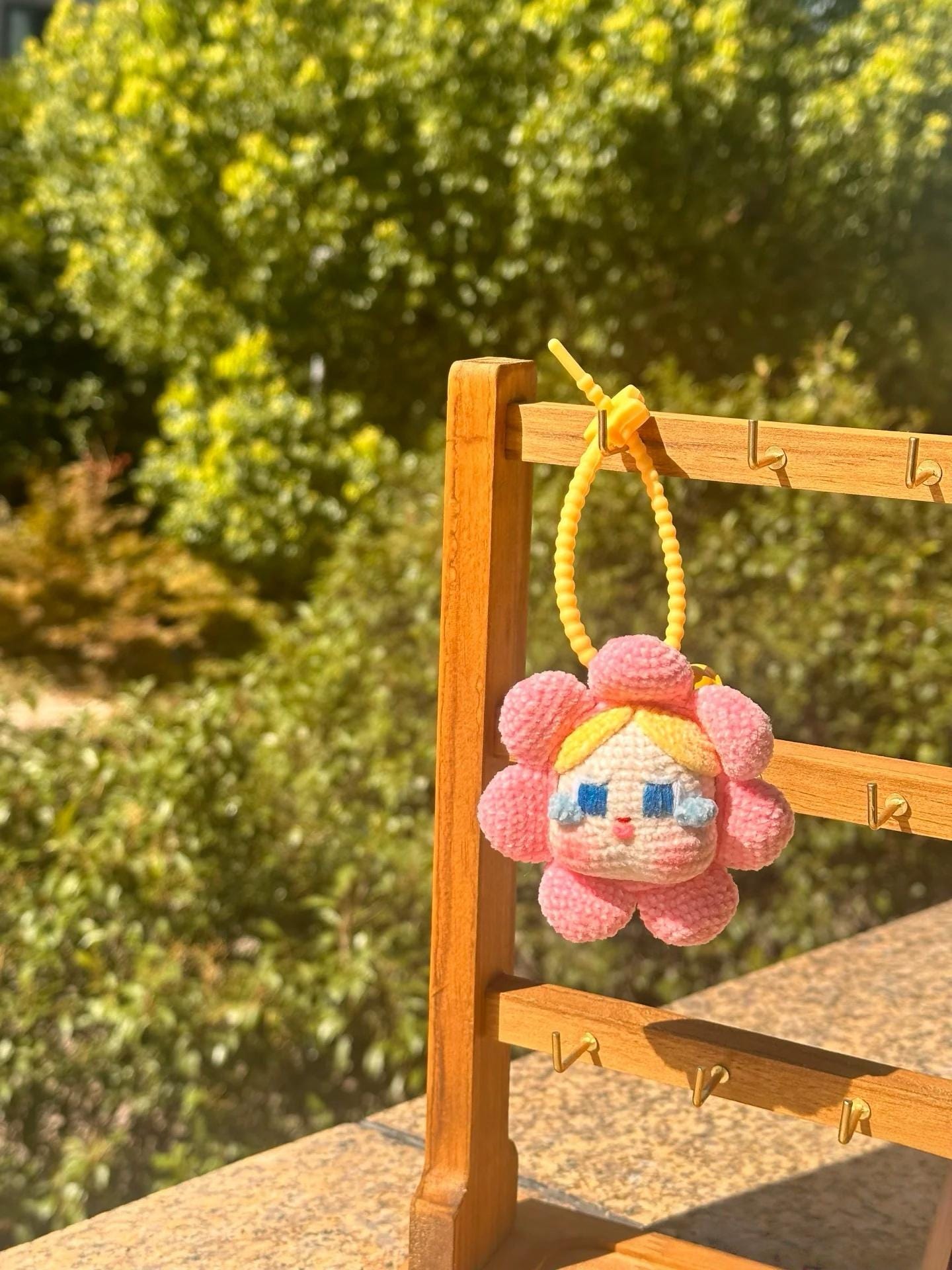 Crybaby Keychain Flower Girl Crochet Pattern – Cute Amigurumi Keychain PDF, Emotional Plushie Bag Charm, Kawaii Handmade Gift Idea