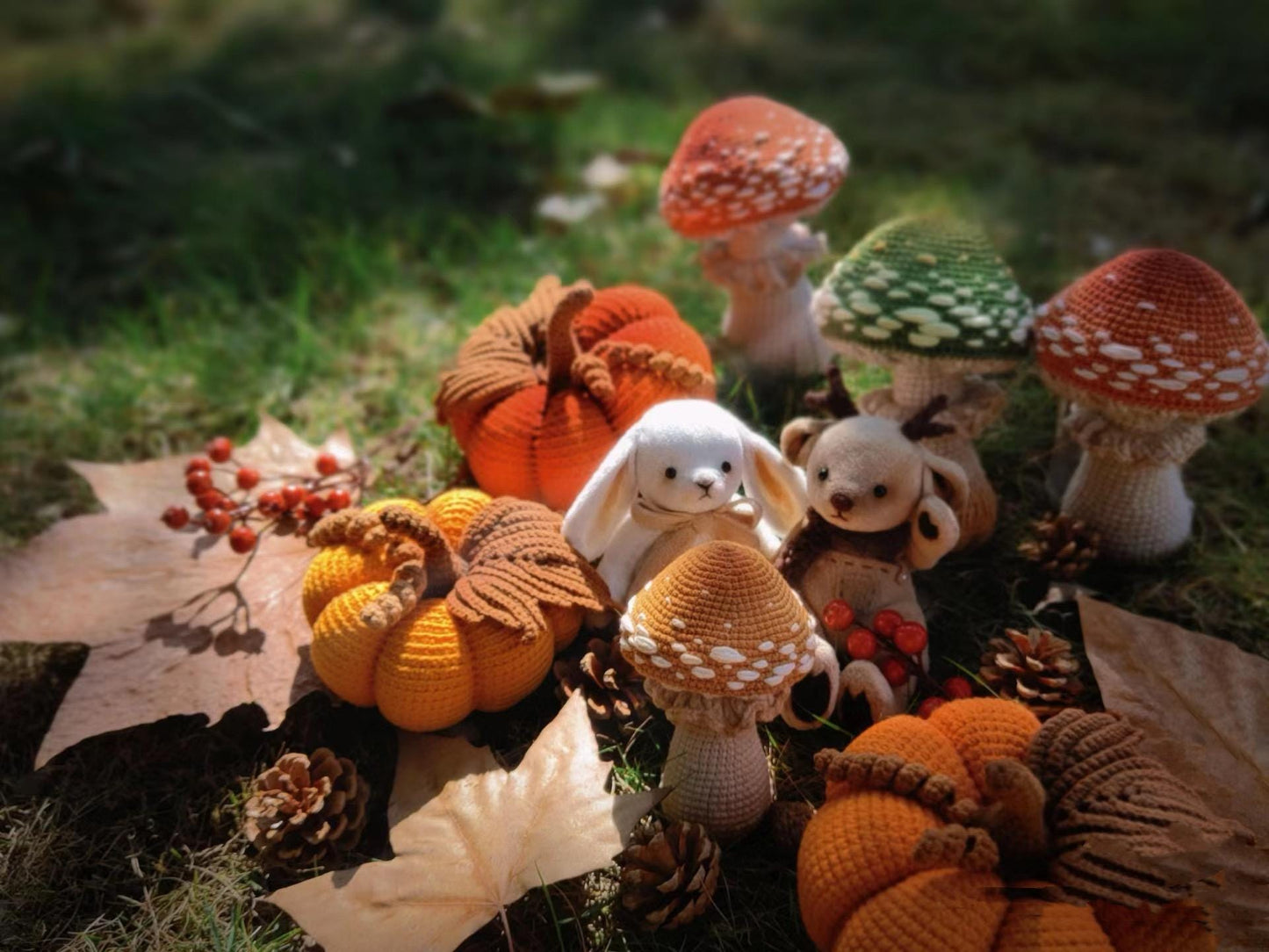 Crochet Pattern, mushrooms Instant  Download PDF