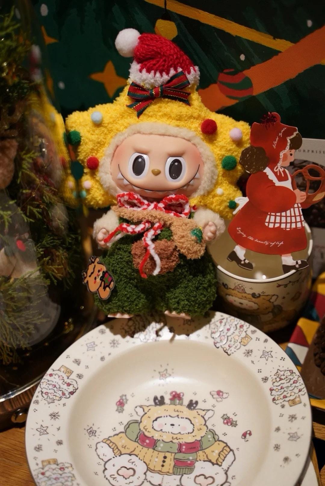 Labubu Christmas Star Crochet Outfit Pattern – Amigurumi Doll Costume PDF –Holiday Doll Outfit PDF, Plush Costume DIY for Labubu Fans