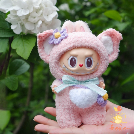 Labubu Fox Outfit Crochet Pattern, Cute Doll Clothes PDF, DIY Animal Costume Tutorial, Handmade Gift for Her, Fits Labubu Gen 1/2/3