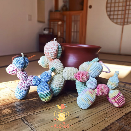 Balloon Dog Amigurumi Crochet Pattern, PDF in English, crochet puppy crochet pattern PDF Christmas gift Baby shower dog crochet pattern