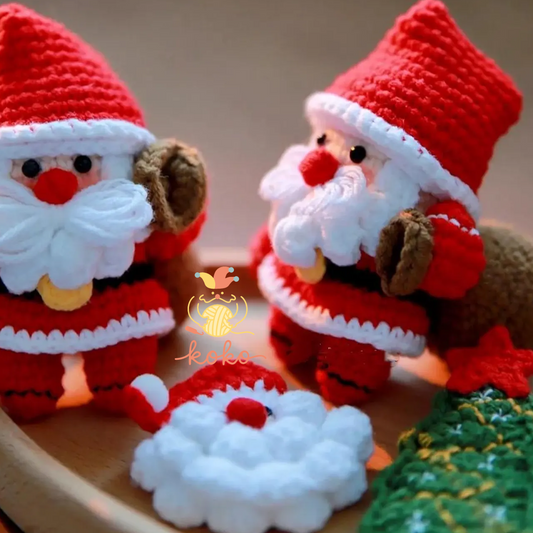 PDF  Christmas crochet pattern, Santa Claus w/Santa Sack, handmade for Christmas gifts,