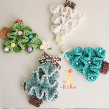 PDF Wavy Christmas Tree Crochet Pattern, handmade for Christmas gifts