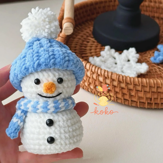 PDF Frankie the Snowman & Snowflakes Christmas Crochet Pattern, handmade for Christmas gifts,