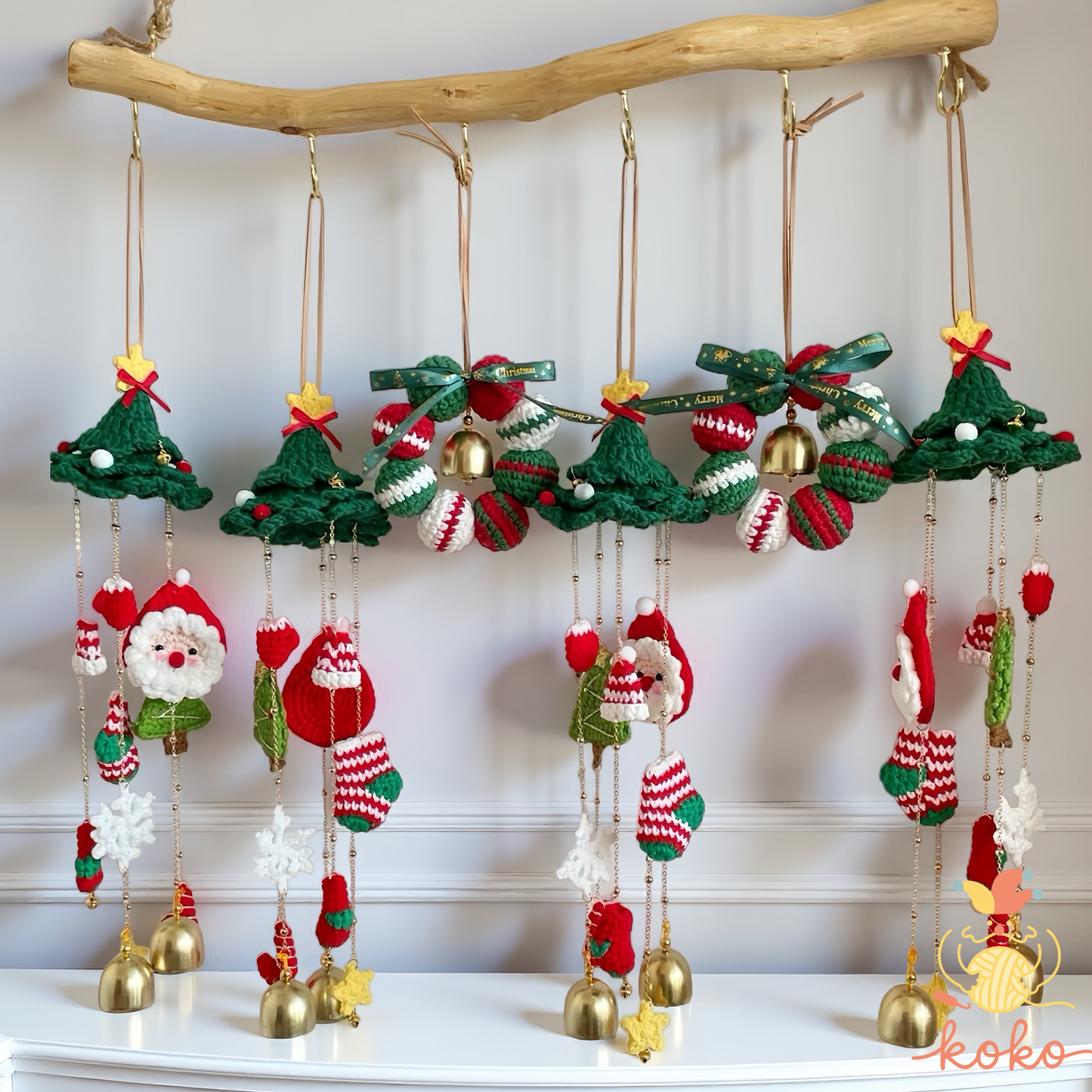 2 in 1 Crochet Pattern Christmas Hanging Ornament, Car Charm or Home Decor PDF, DIY Holiday Decoration, Best Christmas Gift