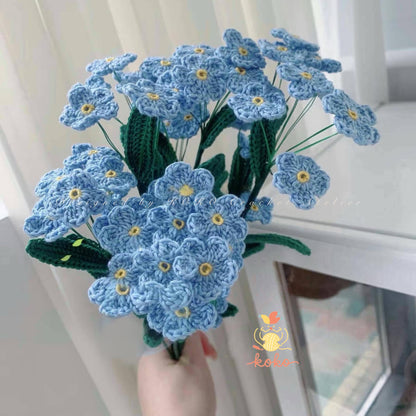 PDF Scorpion Grasses Flower Crochet Pattern