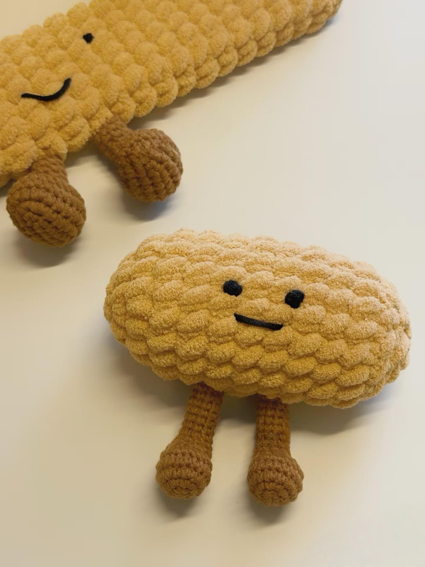 2 in 1 Crochet Pattern Amigurumi Baguette Keyboard Wrist Rest and Phone Stand, Beginner Friendly Cute Gift, PDF Tutorial