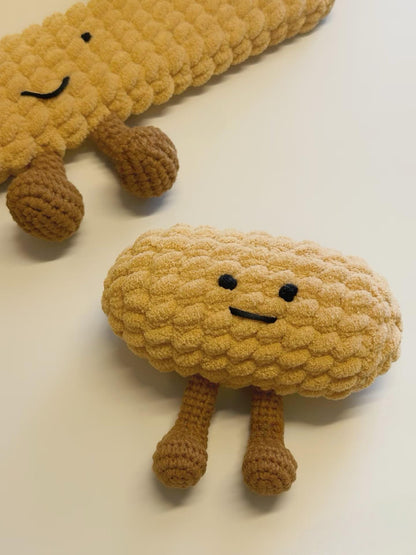 2 in 1 Crochet Pattern Amigurumi Baguette Keyboard Wrist Rest and Phone Stand, Beginner Friendly Cute Gift, PDF Tutorial