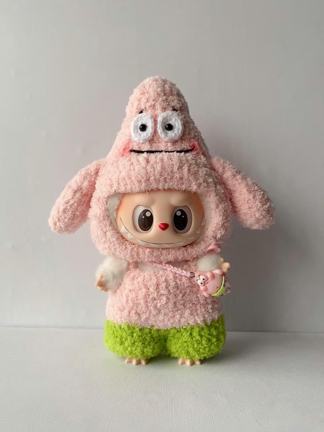 2 in 1 Labubu Sea Character Crochet Outfit Patterns – Amigurumi Doll Costume PDF – Cute Animal Dress-Up Clothes, Fits Labubu Gen 1/2/3